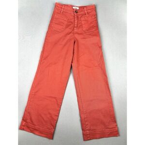 Marine Layer Juniors Size 0‎ Coral Red Wide Leg Pants